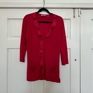 Red Tahari Cardigan